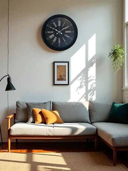 Norino Black Noble 40 Cm Metal Modern Duvar Saati ürün görseli 1