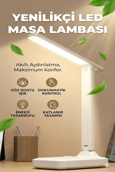 Norino Katlanabilir Dokunmatik Kontrollü Göz Dostu Akıllı LED Masa Lambası – Enerji Tasarruflu ürün görseli 1
