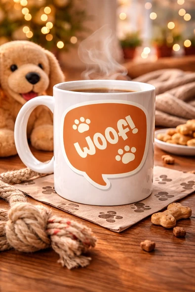 Norino Woof! Köpek Temalı Porselen Kupa Model 54 – Sevimli Patili Tasarım, Kahve & Çay Kupası, Hayvanseverlere Özel Hediye ürün görseli 1