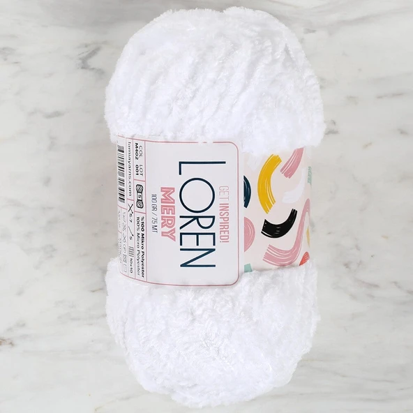 Norino Loren Mery Beyaz El Örgü İpi - M402 - 34310 ürün görseli 1