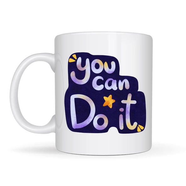 Norino You Can Do It Motivasyon Kupası MODEL 132 – İlham Veren Tasarım, Porselen Kupa, Ofis & Hediye Kupası ürün görseli 1