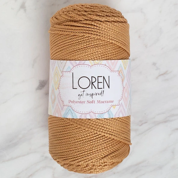 Norino Loren Polyester Soft Macrame Bej El Örgü İpi - LM031 - 34437 ürün görseli 1