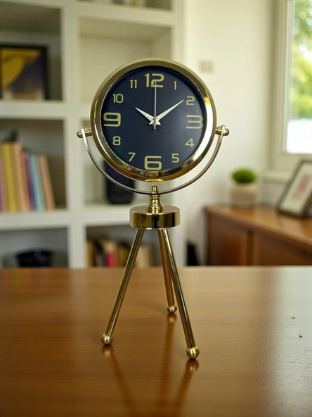 Norino Vintage Prestige Üç Ayaklı Metal Masa Saati ürün görseli 1