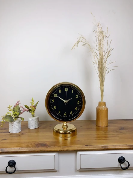 Norino Gold Metal Tokyo Masa Saati 25×20 cm ürün görseli 1