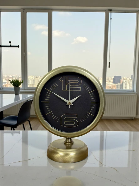 Norino Retro Modern Tasarım 25 x 20 Cm Metal Masa Saati ürün görseli 1