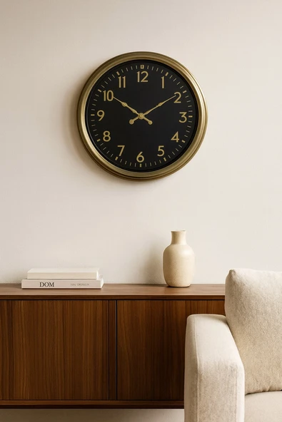 Norino İhtişam Eskitme 40 Cm Metal Duvar Saati ürün görseli 1