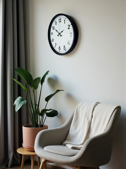 Norino 36 Cm Siyah Duvar Saati - Resim 3