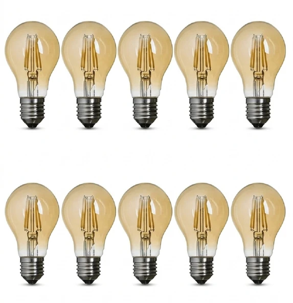 10 Adet 4W E27- 4,5 cm 7,5 cm- Led Flamanlı Ampul (G45) 2700K Sarı Işık ürün görseli 1