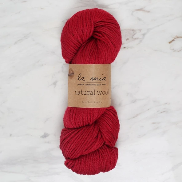 Norino La Mia Natural Wool Koyu Kırmızı El Örgü İpi - L893 - 34395 ürün görseli 1