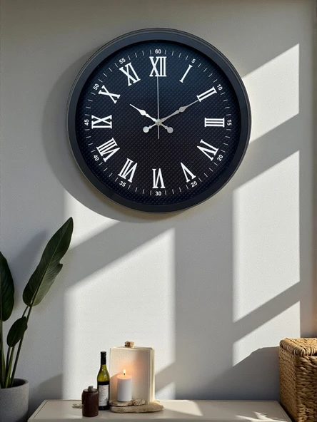 Norino Luxury Black 40 Cm Metal Duvar Saati ürün görseli 1
