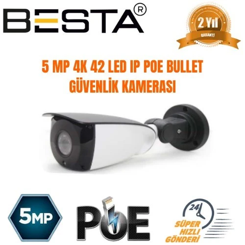 Norino 4K 5 MP 1440P 42 IR LED IP POE BULLET GÜVENLİK KAMERASI KD-1436 ürün görseli 1