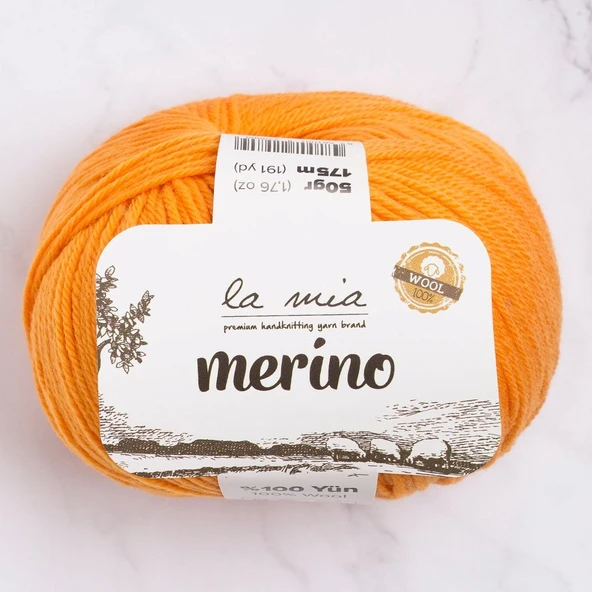 Norino La Mia Merino Turuncu El Örgü İpi - L139 - 33793 ürün görseli 1