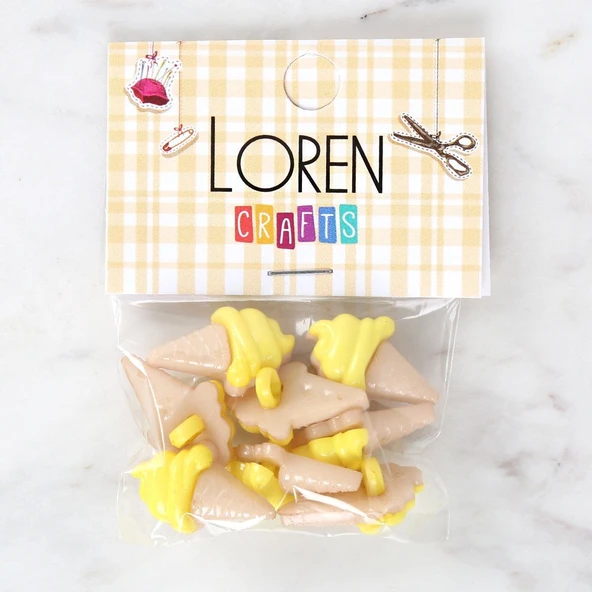 Norino Loren Crafts Sarı 8'li Düğme - 3072 ürün görseli 1