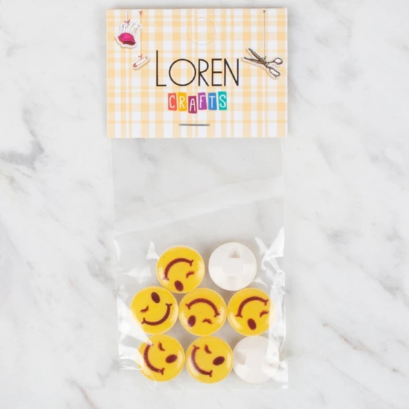 Norino Loren Crafts 8 li Sarı Düğme - 661 ürün görseli 1