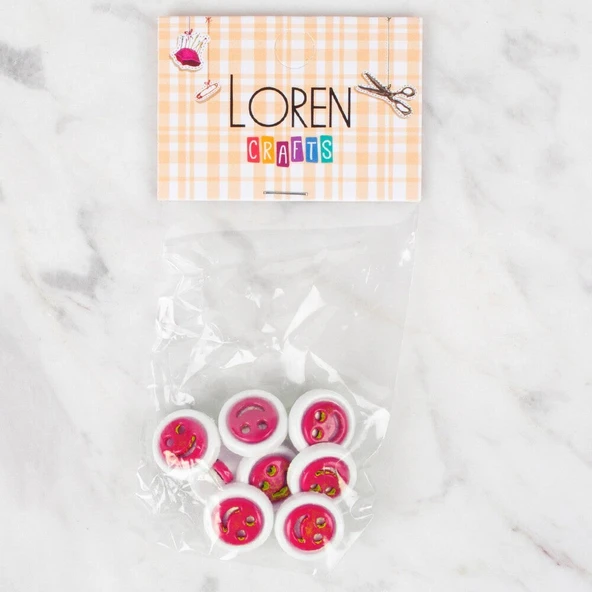 Norino Loren Crafts 8 li Kırmızı Düğme - 637 ürün görseli 1
