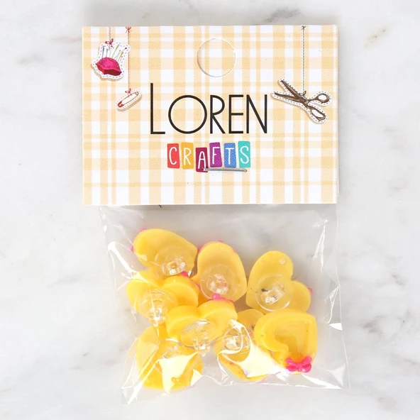 Norino Loren Crafts Sarı 8'li Düğme - 3017 ürün görseli 1