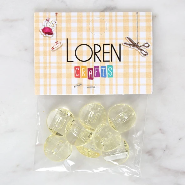 Norino Loren Crafts 8'li Sarı Düğme - 3067 ürün görseli 1