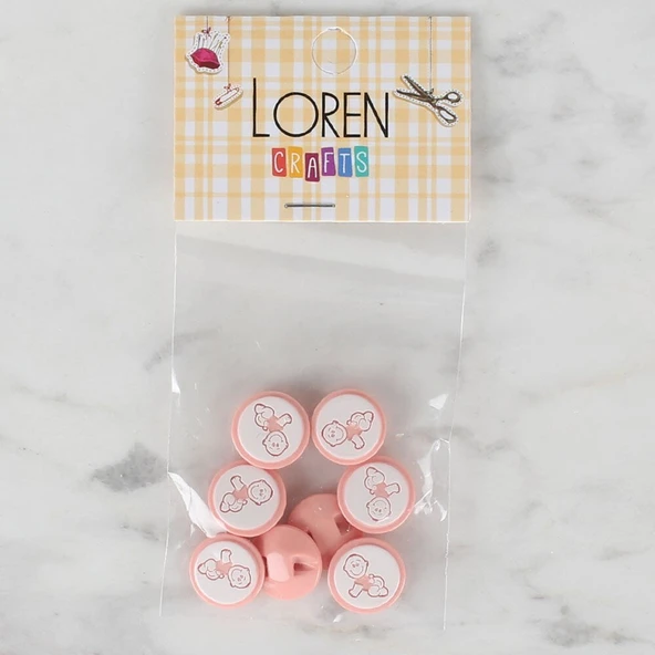 Norino Loren Crafts 8 li Yavruağzı Bebe Düğme - 377 ürün görseli 1