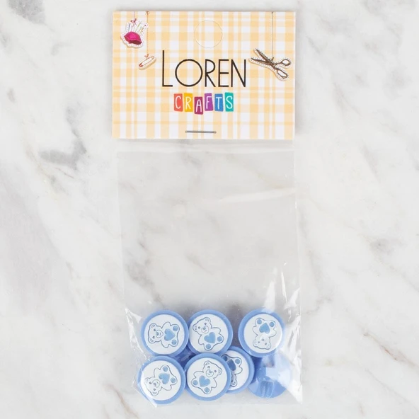 Norino Loren Crafts 8 li Mavi Düğme - 403 ürün görseli 1