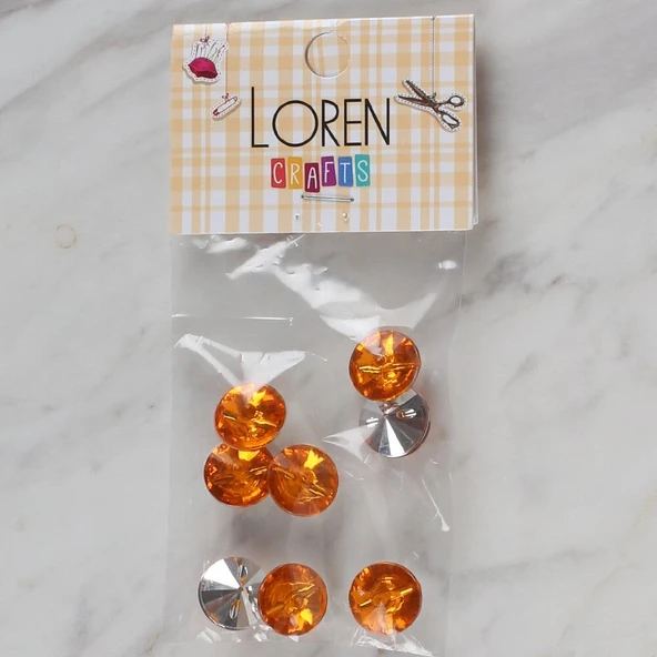 Norino Loren Crafts turuncu 8 li düğme - 205 ürün görseli 1
