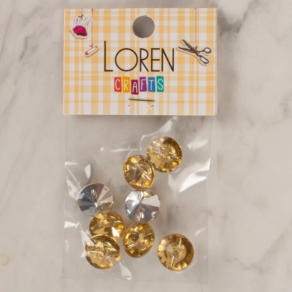 Norino Loren Crafts altın sarısı 8 li düğme - 207 ürün görseli 1