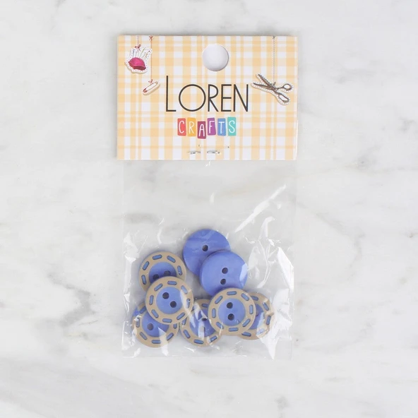 Norino Loren Crafts 8 li Mavi Düğme - 290 ürün görseli 1