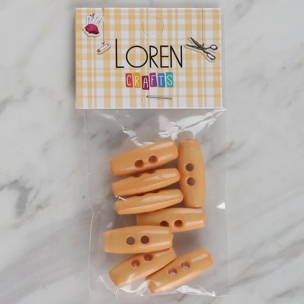 Norino Loren Crafts açık turuncu 8 li çoban düğme - 68 ürün görseli 1
