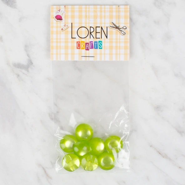 Norino Loren Crafts 8 li Yeşil Düğme - 45 ürün görseli 1