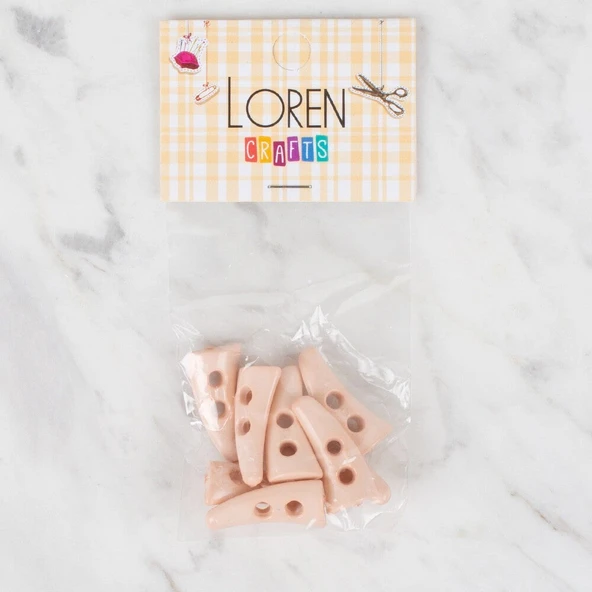Norino Loren Crafts 8 li açık pembe çoban düğme - 139 ürün görseli 1