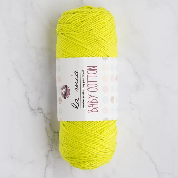 Norino La Mia Baby Cotton Fosforlu Yeşil El Örgü İpi - L045 - 33629 ürün görseli 1
