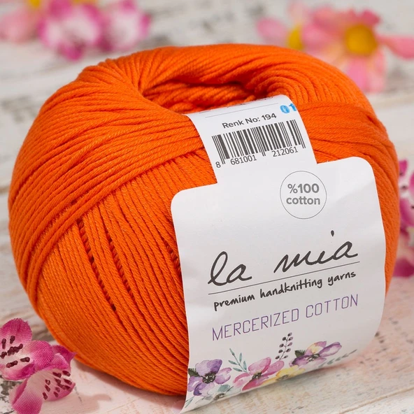 Norino La Mia Mercerized Cotton Turuncu El Örgü İpi - 194 - 33582 ürün görseli 1