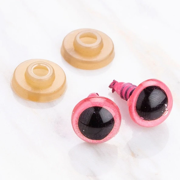 Norino Loren 10 mm Pembe 5 Çift Amigurumi Göz ürün görseli 1