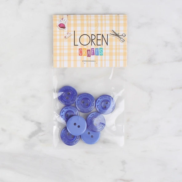 Norino Loren Crafts 8 li Mavi Düğme - 185 ürün görseli 1