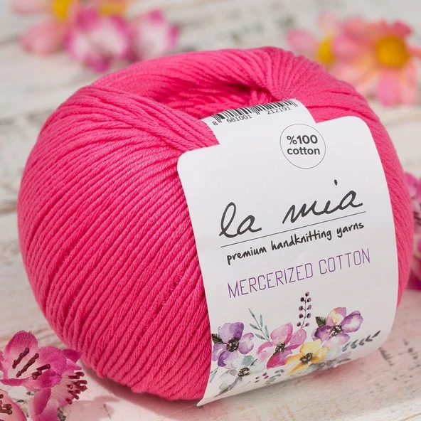 Norino La Mia Mercerized Cotton Koyu Pembe El Örgü İpi - 35 - 33595 ürün görseli 1