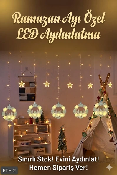 Norino Ramazan Perde LED Işık 3 Metre ürün görseli 1
