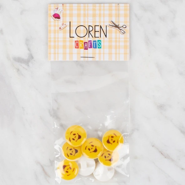 Norino Loren Crafts 8 li Sarı Düğme - 671 ürün görseli 1