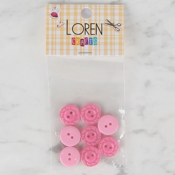 Norino Loren Crafts 8 li Pembe Düğme - 189 ürün görseli 1