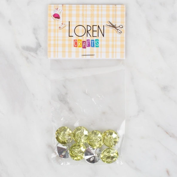 Norino Loren Crafts 8 li Yeşil Düğme - 0210 ürün görseli 1