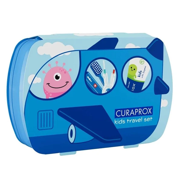 Curaprox Kids Travel Set - Mavi ürün görseli 1