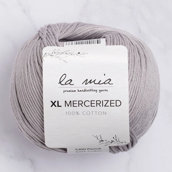 Norino La Mia XL Mercerized Gri El Örgü İpi - 232 - 33774 ürün görseli 1