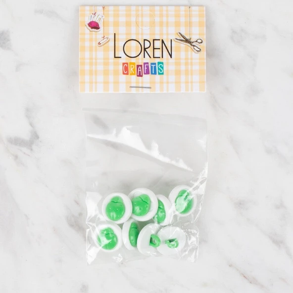Norino Loren Crafts 8 li Yeşil Uğur Böceği Düğme - 649 ürün görseli 1