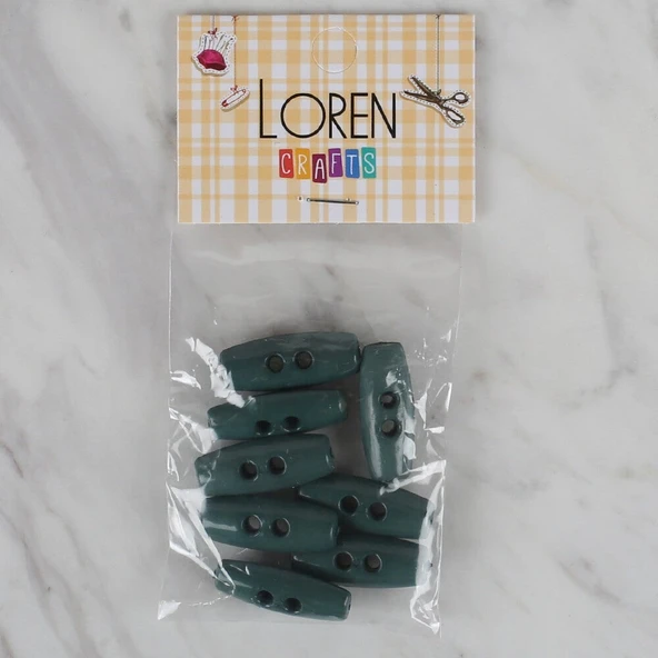 Norino Loren Crafts yeşil 8 li çoban düğmesi - 65 ürün görseli 1