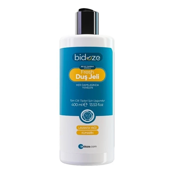 Norino Bidoze Fresh Beyaz Zambak Kokulu Duş Jeli 400 Ml | Lavanta Yağı Özlü Nemlendirici Vücut Şampuanı ürün görseli 1