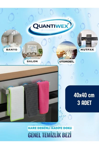 Norino 40x40 3’lü Mikrofiber Cam Bezi Seti – İz Bırakmayan Sihirli Temizlik ve Oto Kurulama Bezi ürün görseli 1
