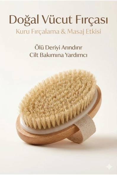 Norino Doğal Vücut Fırçası – Kuru Fırçalama, Masaj ve Peeling Etkili Cilt Bakım Fırçası ürün görseli 1