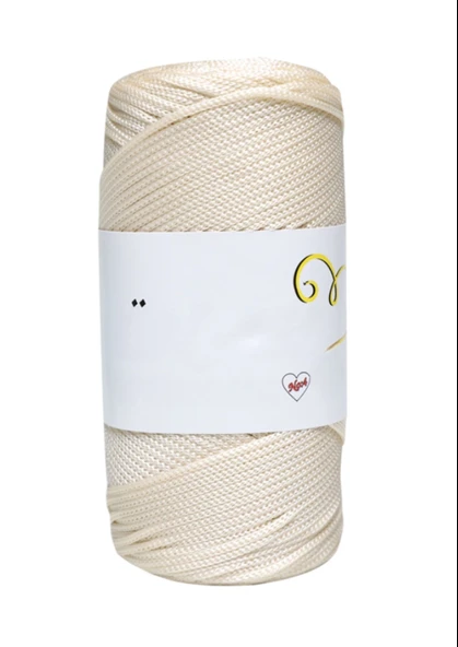 Norino Makrome İpi 3mm Polyester  Krem ürün görseli 1