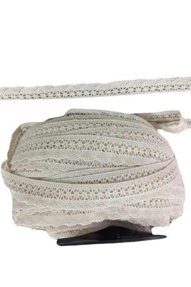 Norino Kopanaki Dantel En 4 Cm Şeritli Krem 1 Metre ürün görseli 1