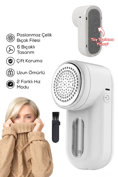 Norino Şarjlı 2 Hızlı 6 Bıçaklı Tüy ve Tiftik Temizleme Makinesi ürün görseli 1