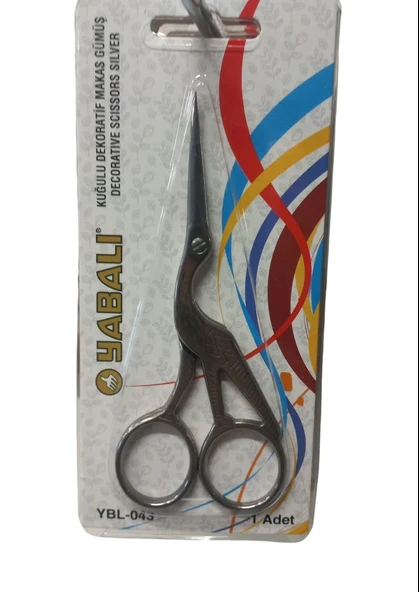 Norino Nakış Makası Kuğulu Dekoratif Makas Gümüş Ybl-043 Model 13 ürün görseli 1