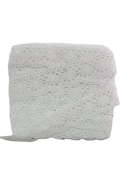Norino Kopanaki Dantel En 5 Cm Badem Model Beyaz 1 Metre ürün görseli 1
